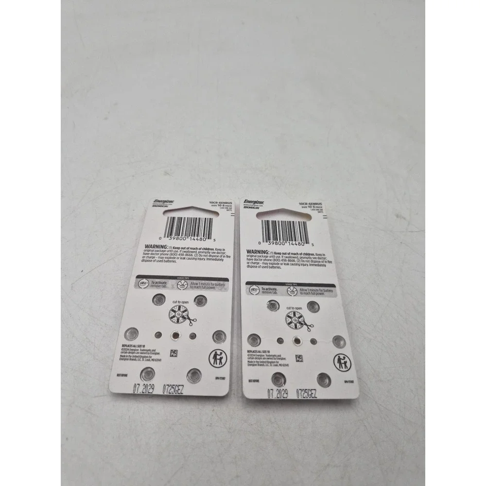 Hearing Aid Batteries Size 10 8 Count by Energizer Lot Of 2 16 Count Battery
